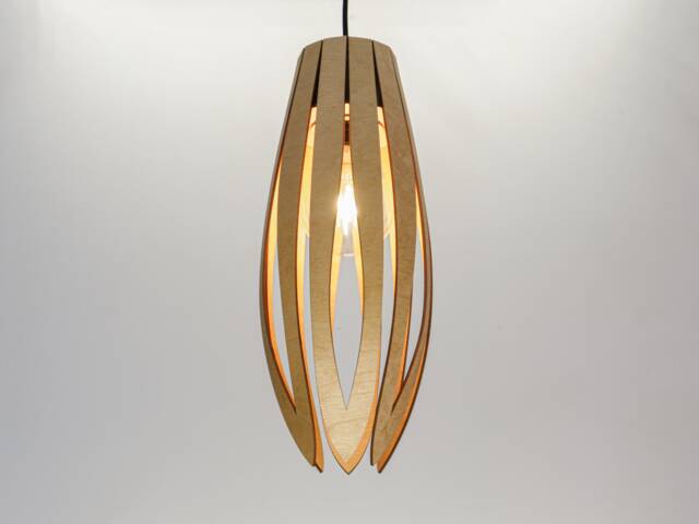Natural Plywood Pendant Light Scandinavian Wood Ceiling Lamp - image 1