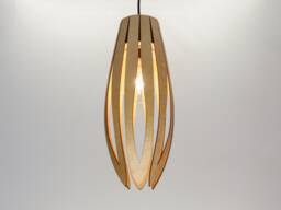 Natural Plywood Pendant Light Scandinavian Wood Ceiling Lamp - thumbnail 1