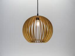 Plywood Orb Lampshade Scandinavian Wood Pendant Light - thumbnail 1