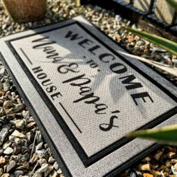 Welcome To Nana & Papa's House - Grandad Gift All Weather Doormat Nanny Gifts For & Personalized - thumbnail 2