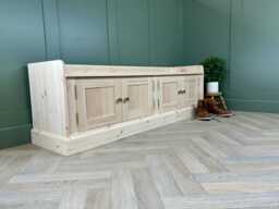 Hallway 6Ft Backless Storage Bench Seat, 4 Door Hall Shoe Or Window Seat - thumbnail 1