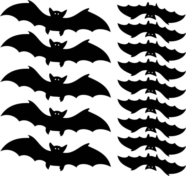 13 Bats Decals Stickers Halloween Printable Wall Art