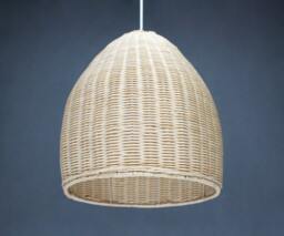 "Handwoven Rattan Pendant Light, Kitchen Island Ceiling Lampshade Width 13.7""/17.7"" 20"