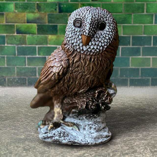 Stone Owl Figurine Concrete Bird Sculpture Outdoor Decoration Cement Ornament Owl Lover Gift Handmade Art Garden Statue Gift - image 1