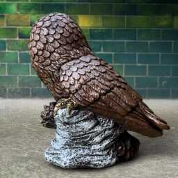 Stone Owl Figurine Concrete Bird Sculpture Outdoor Decoration Cement Ornament Owl Lover Gift Handmade Art Garden Statue Gift - thumbnail 4