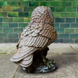 Stone Owl Figurine Concrete Bird Sculpture Outdoor Decoration Cement Ornament Owl Lover Gift Handmade Art Garden Statue Gift - thumbnail 3