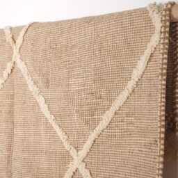 Zanafi Berber Wool Rug 235 X 140cm - Beige With Small Fringes - thumbnail 4