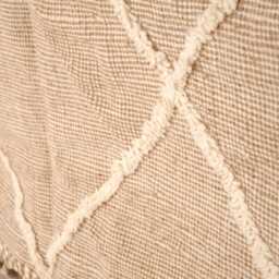 Zanafi Berber Wool Rug 235 X 140cm - Beige With Small Fringes - thumbnail 3