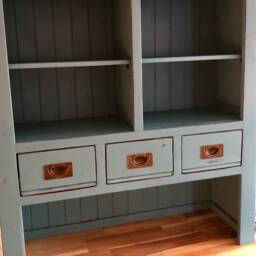 Sold Solid Hardwood Welsh Dresser, Top & Bottom, Complete Unit, Can Be Customised To Any Colour Belgrave Blue Rustoleum - thumbnail 3