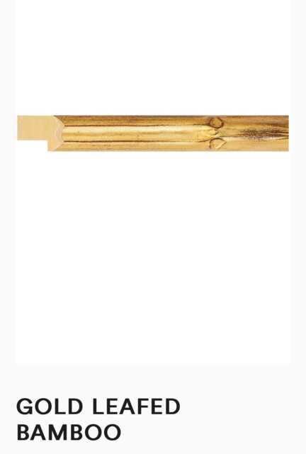 Gold Leaf Bamboo Picture Frame, Made To Order - image 1
