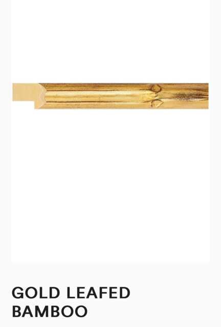 Gold Leaf Bamboo Picture Frame, Made To Order - image 1