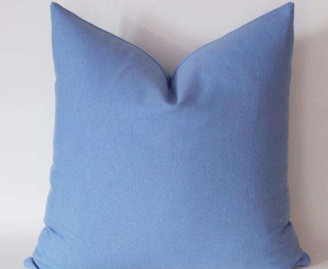 Violet Blue Cotton Throw Pillow Cover Decorative Accent - image 1