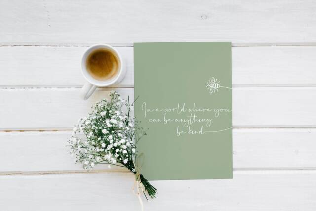 In A World Where You Can Be Anything, Kind Positivity Print, Worker Bee Quotes, Kindness, Kindness Positive Quotes - image 1