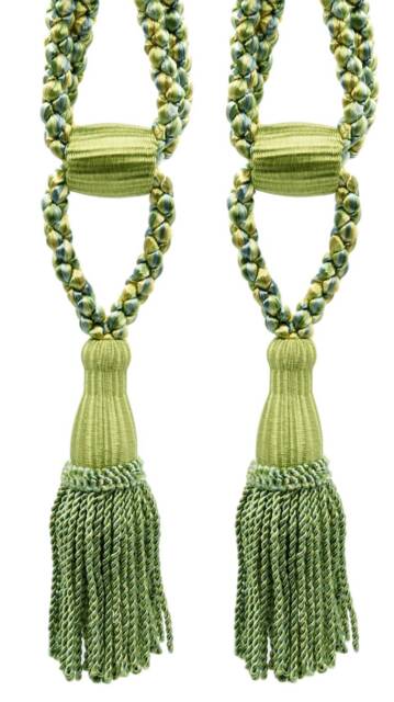"D??copro Curtain & Drapery Tassel Tieback, Adjustable Cord Length, Length 5 1/2"", Spread 24" - image 1