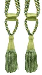 "D??copro Curtain & Drapery Tassel Tieback, Adjustable Cord Length, Length 5 1/2"", Spread 24" - thumbnail 1