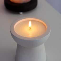 Minimalist Concrete Candle, Modern Home Decor, Handmade Housewarming Gift, Relaxing Aesthetic Soy Candle - thumbnail 2