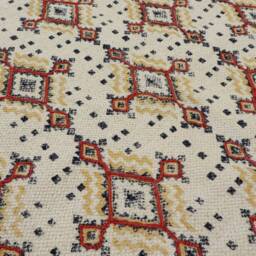 Handmade Cotton Dhurrie Rug, Block Printed Area Rug - thumbnail 4