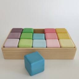 Wooden Colorful Blocks, Baby Building Blocks, Handmade Montessori Toys, Waldorf Toys, Birthday Baby Gift, Toys - thumbnail 2