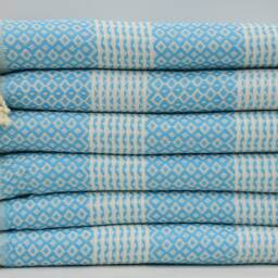 "95cmx180cm Towel, Turquoise Towel, Turkey Towel, Cotton Towel, Turkish Towel, 38""x70" - thumbnail 3