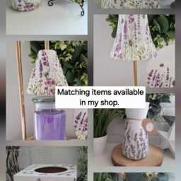 Beautiful Decoupaged Lavender & Bee Usb Rechargeable Table Lamp. Hand Decorated.cordless - thumbnail 4