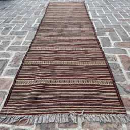 2x9 Afghan Wool Kilim Runner - Handwoven Large Flatweave Rug Tribal Design For Hallway, Living Room Or Bedroom D??cor Perfect Gift Idea - thumbnail 2
