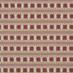 Ottoman in James Hare Paxton Red/Gold - thumbnail 2