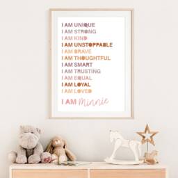 Positive Affirmation Print, Girls Nursery Prints, Inspirational Quotes, Bedroom Decor, Playroom Kids Wall Art - thumbnail 2