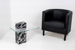 Coffee Table Marble Black Marquinia - Side In