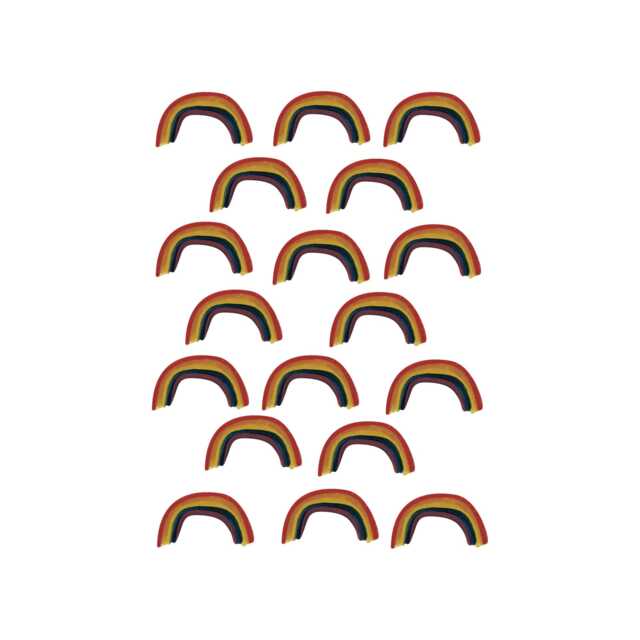 Vintage Mini Rainbows Fabric Wall Stickers - Removable & Reusable - image 1