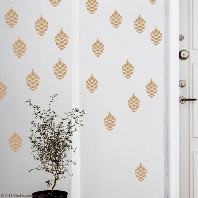 Pine Cone Wall Decal Set Autumn Nursery Decor - image 1