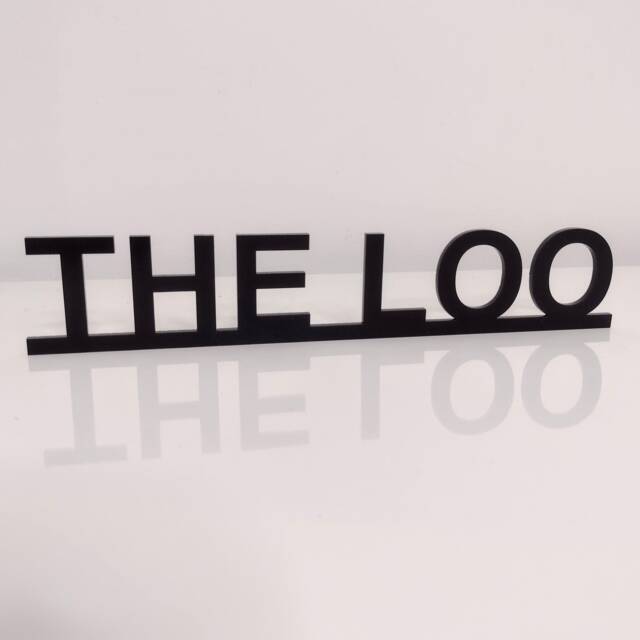 The Loo Toilet Door Sign, Topper, Shelf Decor, Frame Art, Wall Novelty Sign Gift For Him Her - image 1