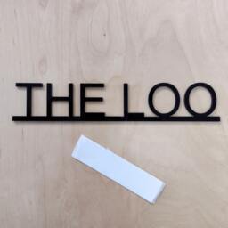 The Loo Toilet Door Sign, Topper, Shelf Decor, Frame Art, Wall Novelty Sign Gift For Him Her - thumbnail 3