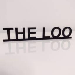 The Loo Toilet Door Sign, Topper, Shelf Decor, Frame Art, Wall Novelty Sign Gift For Him Her