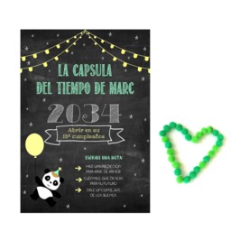 Poster & Cards For Time Capsule, Panda Bear Pelican Decoration, First Birthday. PDF - thumbnail 2