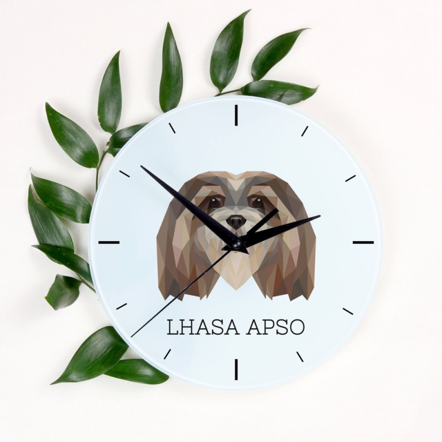 A Clock With A Lhasa Apso Dog. New Collection The Geometric Dog - image 1