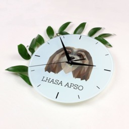 A Clock With A Lhasa Apso Dog. New Collection The Geometric Dog - thumbnail 2