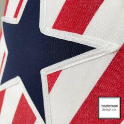 Stars & Stripes Outdoor Pillow Cover, Red, White & Blue Sunbrella?? Cushion Cover For Porch Patio Chairs, Nautical Cushions, Americana - thumbnail 3