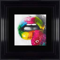 Patrice Murciano Wall Art - Fruity Kiss Ii Framed Print With Border - 55cm X 55cm Choice Of Frame Colour - thumbnail 1