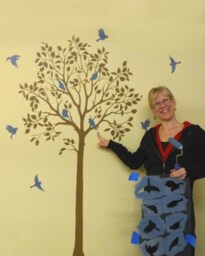 Garden Birds Stencil - Wall Art Instead Of Decals Stencils For Painting Walls Nature - thumbnail 3