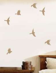 Garden Birds Stencil - Wall Art Instead Of Decals Stencils For Painting Walls Nature
