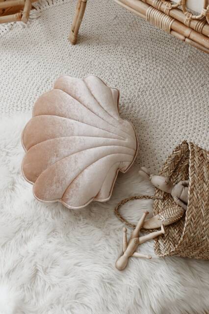 "Velvet Shell Pillow ""Beige Pearl" - image 1