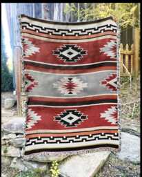 Kaibab Woven Southwest Tapestry Blanket, Native American Inspired Design, Tribal Camp Throw 100% Cotton Made in Usa - thumbnail 1