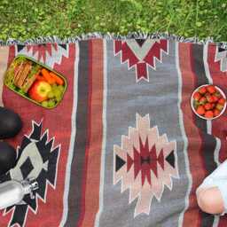 Kaibab Woven Southwest Tapestry Blanket, Native American Inspired Design, Tribal Camp Throw 100% Cotton Made in Usa - thumbnail 2