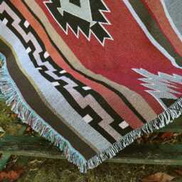 Kaibab Woven Southwest Tapestry Blanket, Native American Inspired Design, Tribal Camp Throw 100% Cotton Made in Usa - thumbnail 3