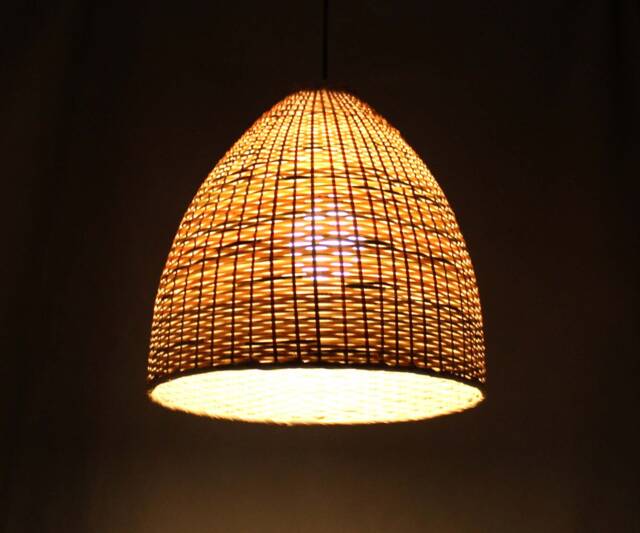 Hand Woven Bamboo Basket Pendant Light - Bell Lighting - image 1