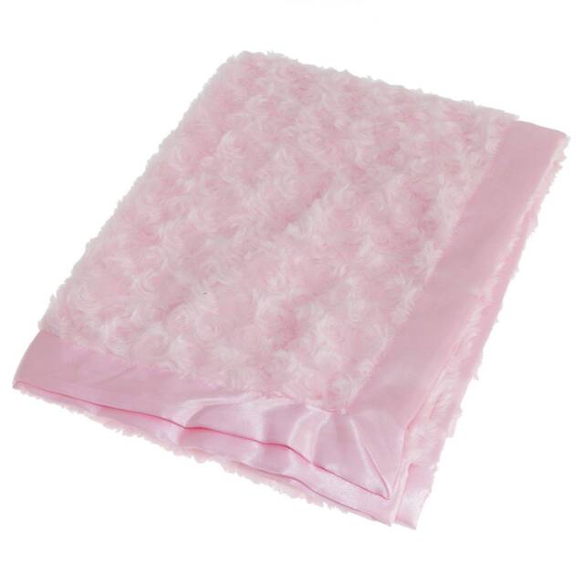 Personalised Embroidered Baby Blanket Satin Trim Snuggle Wrap - image 1