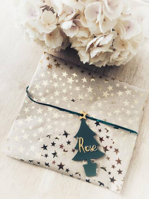 Present Label, Personalised, Christmas Personalised Tree Hanger/ Bauble/ Decoration, Present Label Turns Into Bauble - image 1