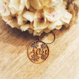 Present Label, Personalised, Christmas Personalised Tree Hanger/ Bauble/ Decoration, Present Label Turns Into Bauble - thumbnail 3