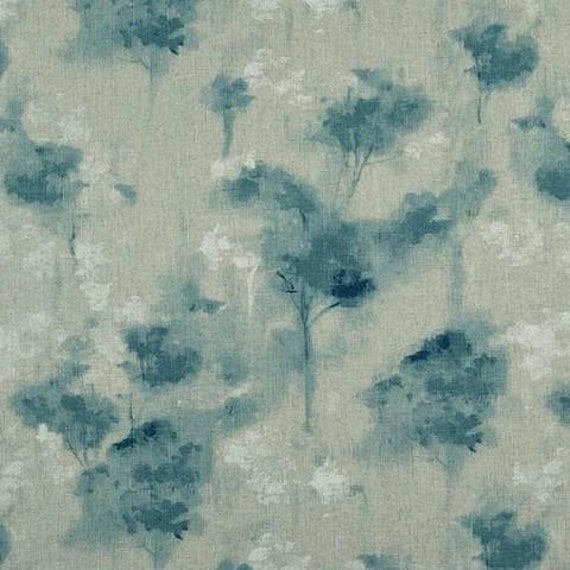 Camengo Foliage Blue Floral Watercolor Linen Pillow Cover All Sizes - image 1