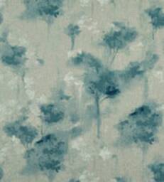 Camengo Foliage Blue Floral Watercolor Linen Pillow Cover All Sizes - thumbnail 3